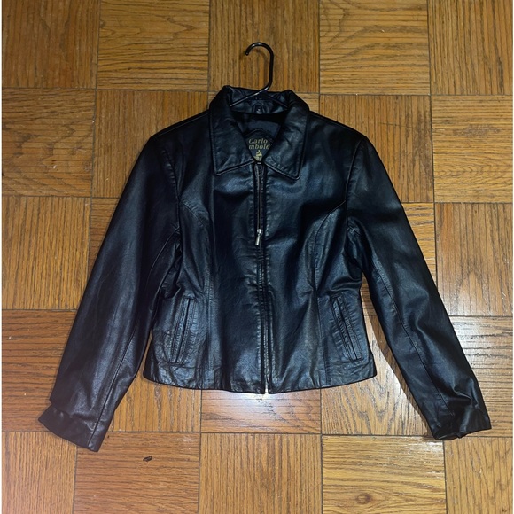 carlo amboldi 1980s Vintage
Leather Jacket black leather jacket women’s size - Picture 1 of 5